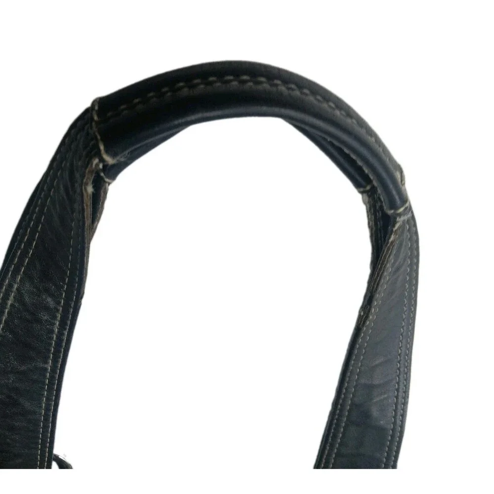 Coach Soho Pleated Black Leather Tote Bag F15045 Vintage Y2K